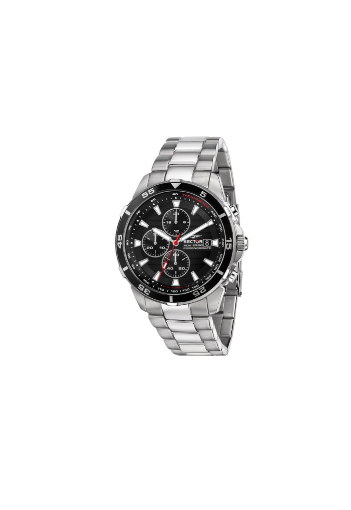 Sector R3273643008 – Black Steel Chronograph with Date