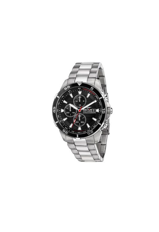 Sector R3273643008 – Black Steel Chronograph with Date