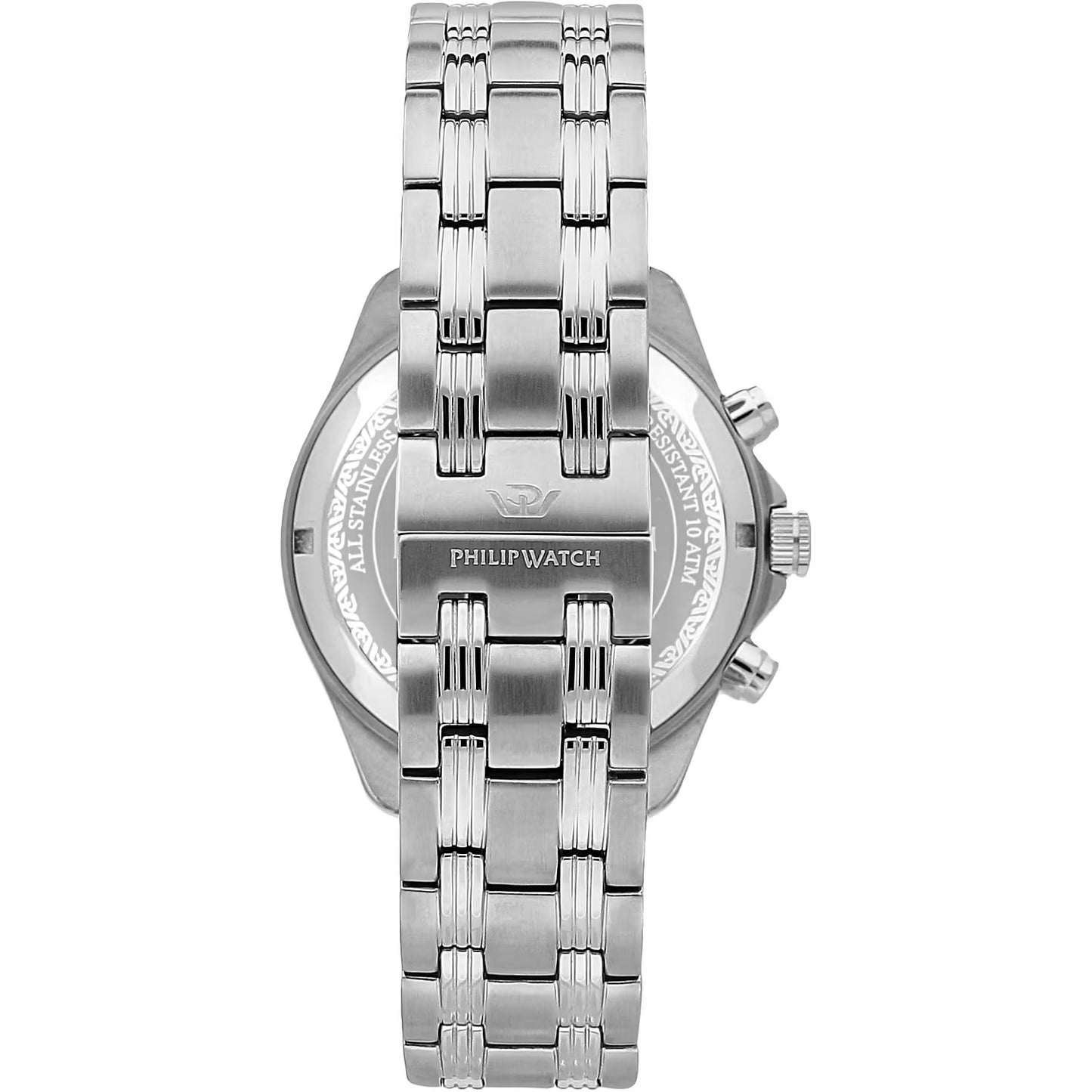 Philip Watch R8273665004 cronografo Swiss Made – quadrante bianco, cassa 41mm acciaio, cinturino metallo, datario, collezione Blaze.