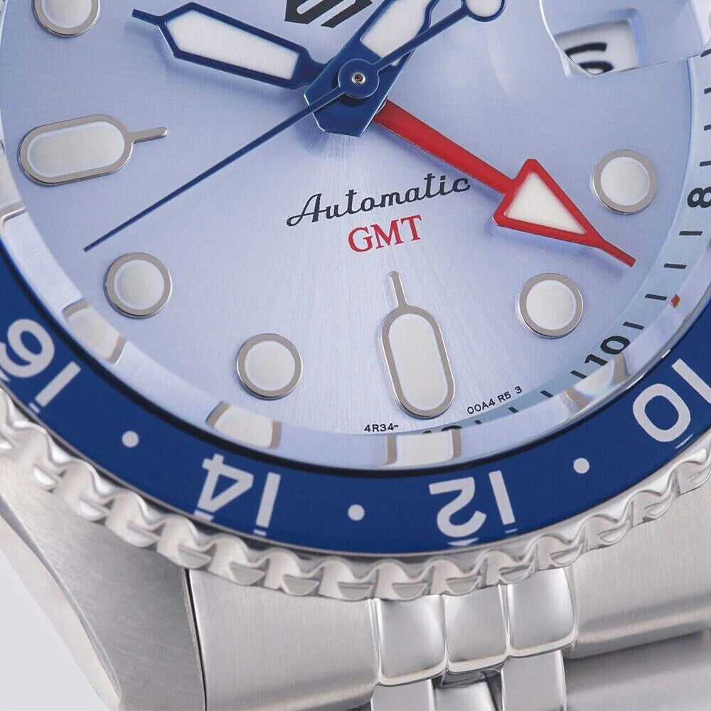 Seiko 5 Sports GMT Automatic Limited Edition SSK029K1 orologio automatico 42,5 mm quadrante azzurro lunetta blu nera edizione limitata 1000 pezzi