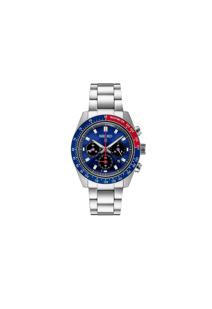 Seiko Prospex Speedtimer Solar Chronograph SSC913P1 – Orologio quarzo solare blu scuro 41,4mm acciaio con vetro zaffiro