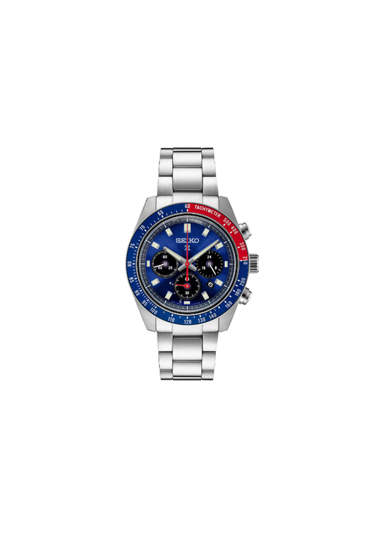 Seiko Prospex Speedtimer Solar Chronograph SSC913P1 – Orologio quarzo solare blu scuro 41,4mm acciaio con vetro zaffiro