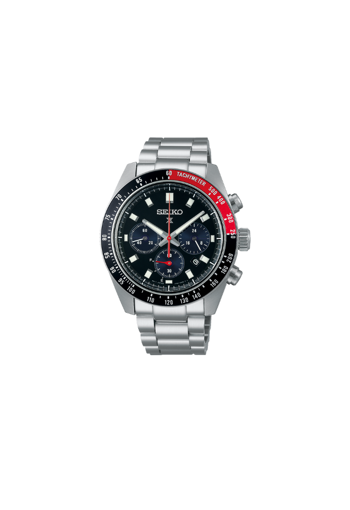 Seiko Prospex Speedtimer Solar Chronograph – Movimento Quarzo Solare, Nero  e Rosso, 41,4mm – SSC915P1