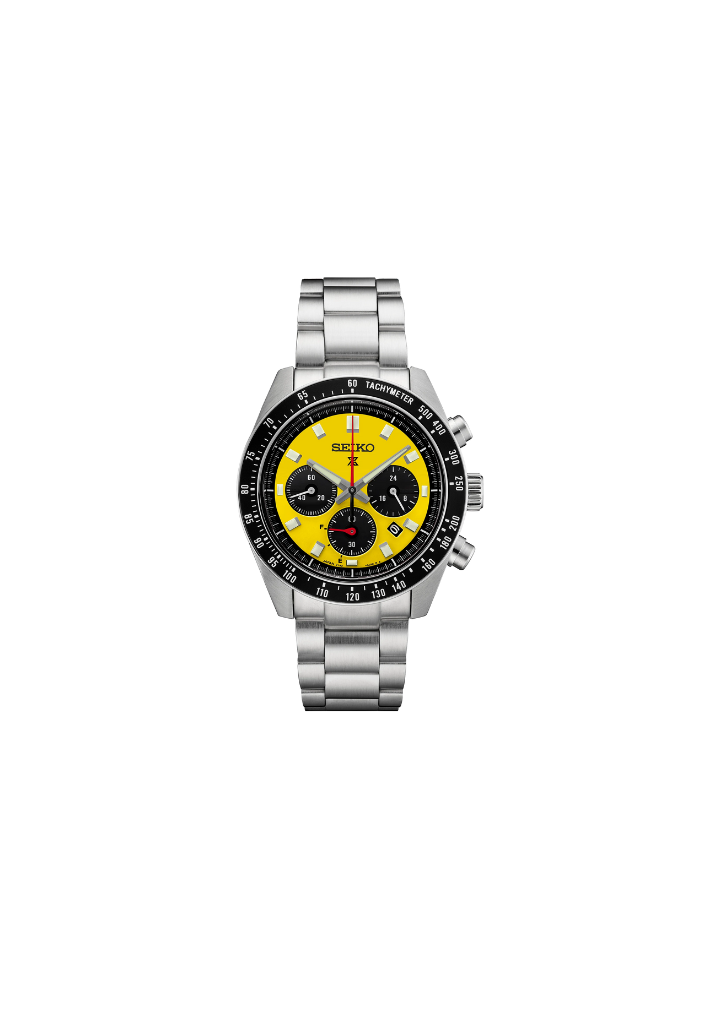 Seiko Prospex Speedtimer Solar Chronograph SSC929P1 – Orologio quarzo solare giallo e nero 41,4mm acciaio con vetro zaffiro