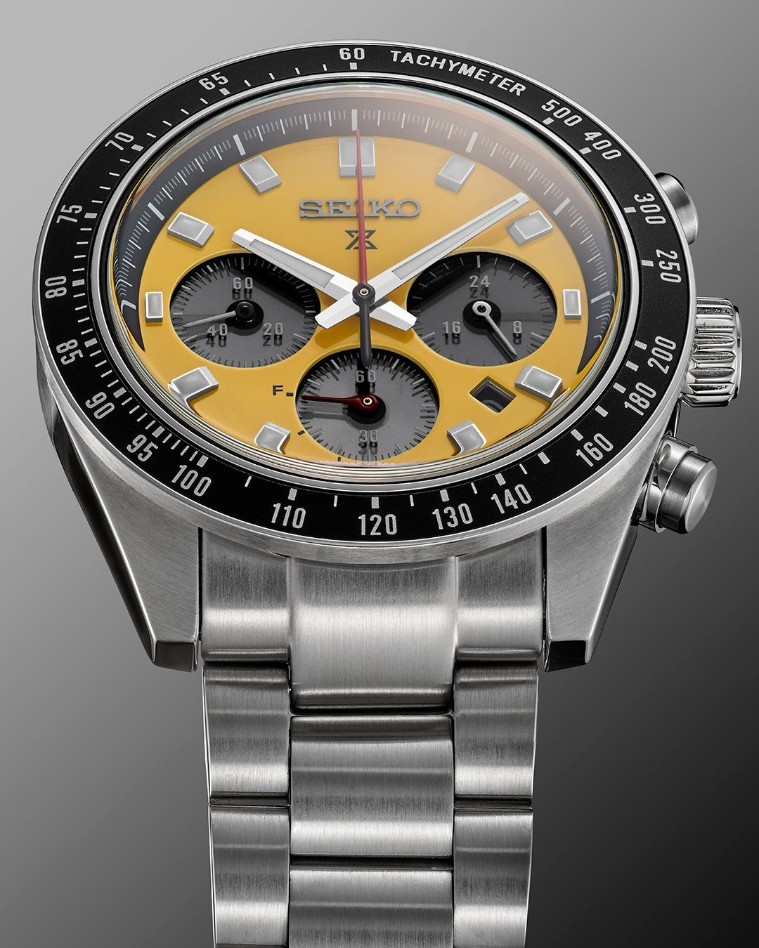 Seiko Prospex Speedtimer Solar Chronograph SSC929P1 – Orologio quarzo solare giallo e nero 41,4mm acciaio con vetro zaffiro