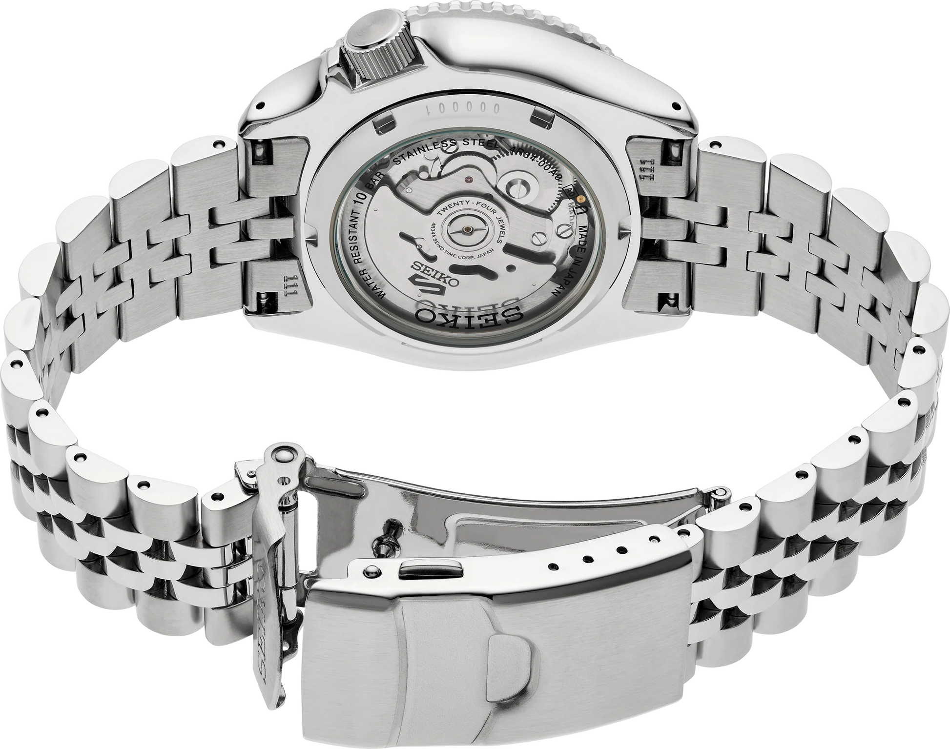 Seiko SSK035 Automatico GMT 42,5mm Verde Calibro 4R34 Acciaio – Orologio con doppio fuso orario e quadrante verde