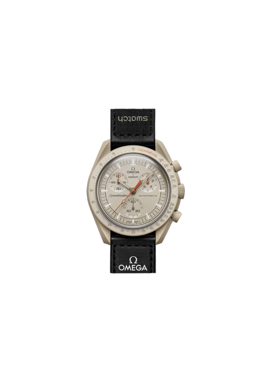 Swatch x Omega MoonSwatch Mission to Jupiter SO33C100 cronografo Bioceramic beige quadrante marrone 42mm
