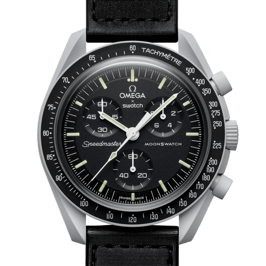 Swatch x Omega MoonSwatch Mission to the Moon SO33M100 cronografo Bioceramic grigio chiaro quadrante nero 42mm