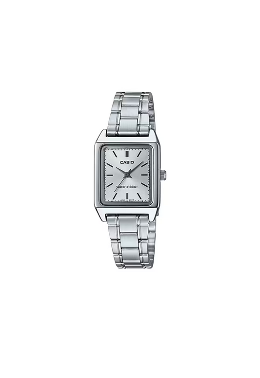 Casio tank watch LTP-V007 - silver dial