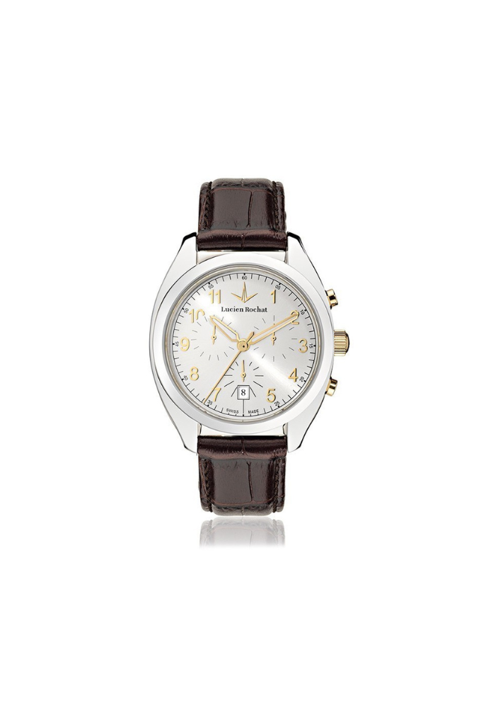 Lucien Rochat R04 Chronograph Watch – Brown Leather Strap