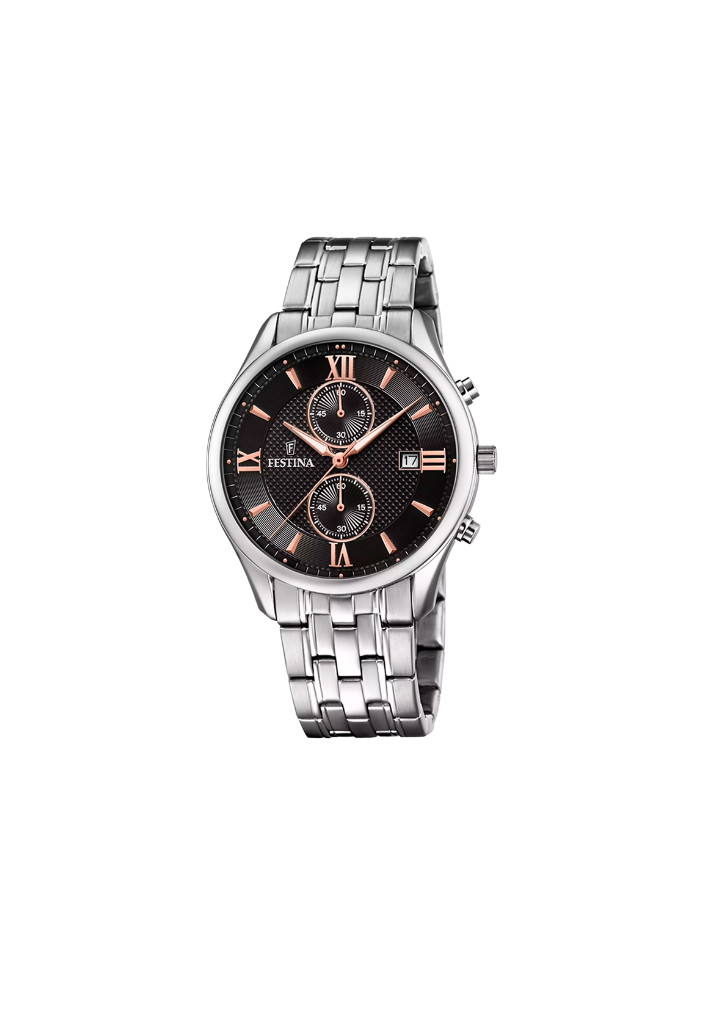 Orologio Festina F68 crono nero e oro rosa – Un orologio elegante