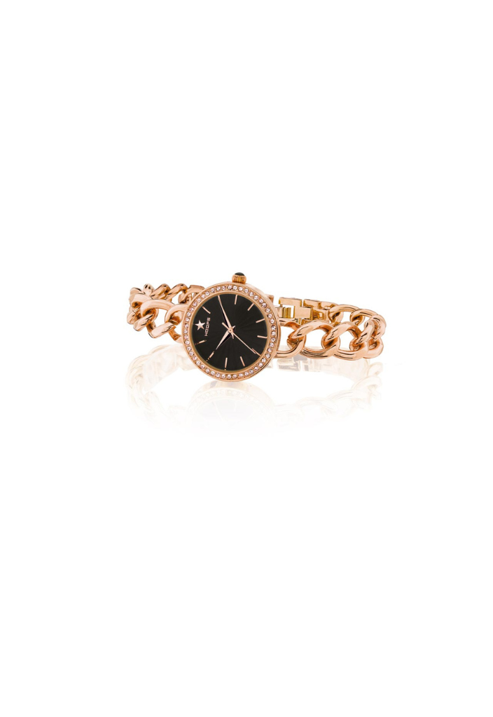 Hoops 2645 – Rose Gold Case & Chain Bracelet