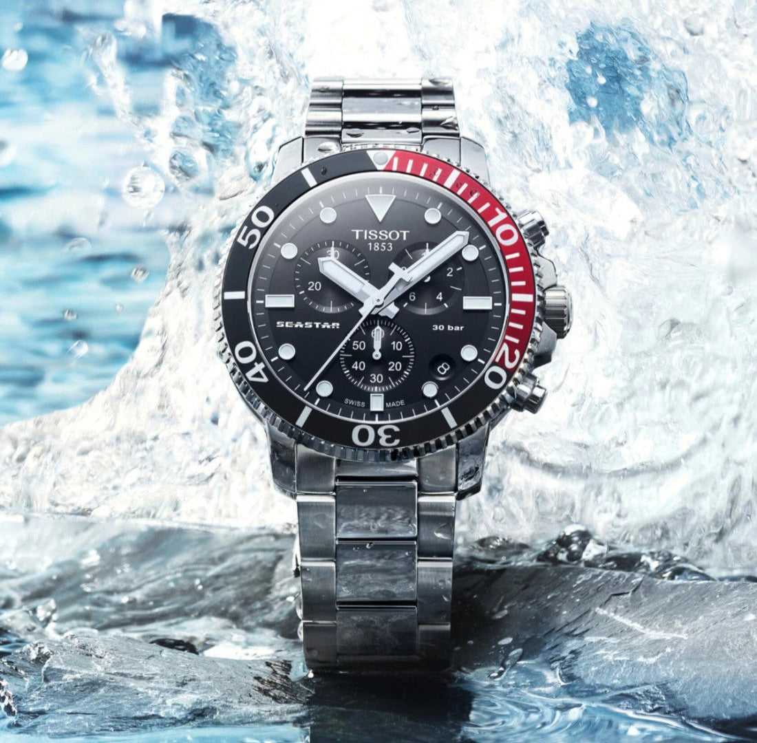 Tissot Seastar 1000 Chronograph Quarzo Swiss Made Acciaio Quadrante Nero 45,5mm Ref. T120.417.11.051.01