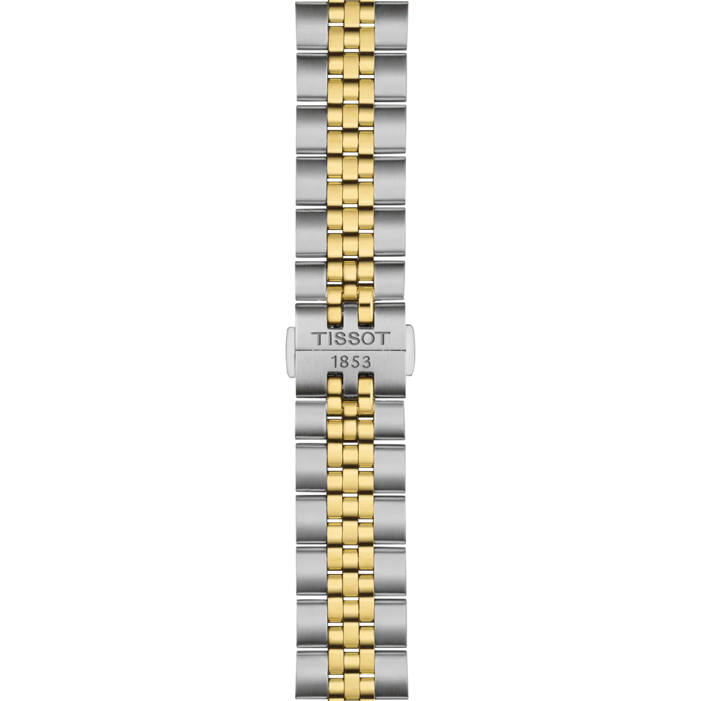 Orologio Tissot Ballade 40mm T156.410.22.031.00 con quadrante argento e cinturino acciaio e oro giallo