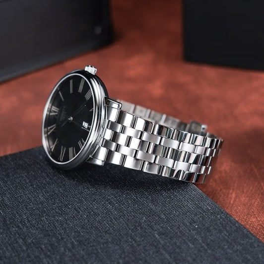 Tissot Carson Premium T122.410.11.053.00 orologio quarzo Swiss Made quadrante nero 40mm acciaio vetro zaffiro