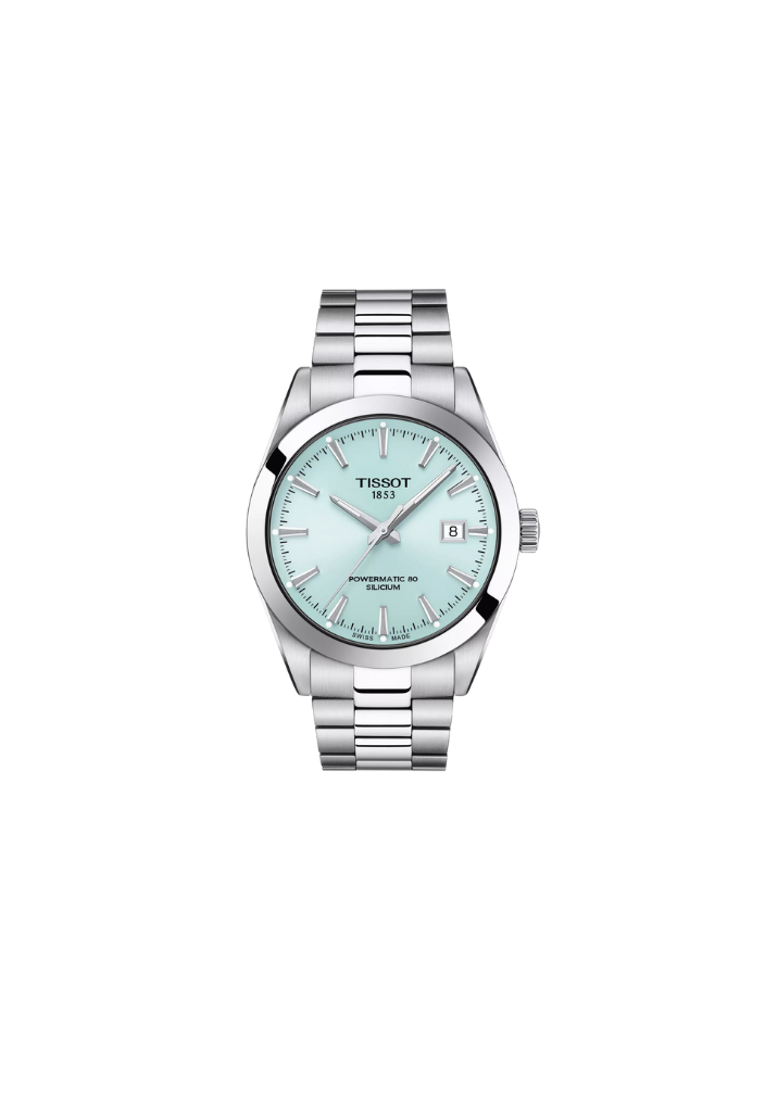 Tissot Gentleman Powermatic 80 Silicium Automatico Swiss Made quadrante azzurro cassa 40mm acciaio T127.407.11.351.00