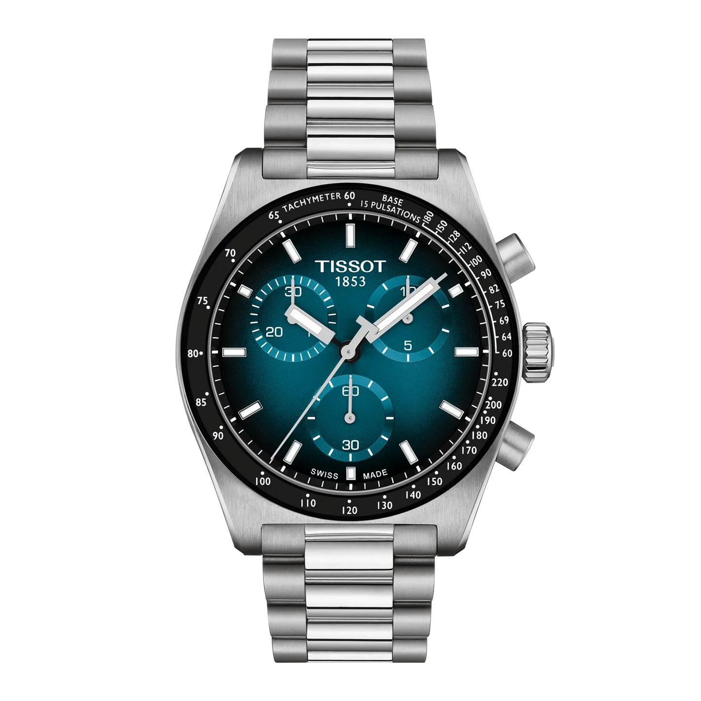 Tissot PR516 Chronograph Quarzo Swiss Made Blu Sfumato 40mm T149.417.11.041.01 con cassa in acciaio 316L, vetro zaffiro e Super-LumiNova®