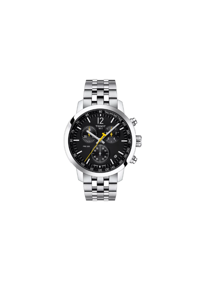 Tissot PRC 200 – Chronograph Quartz Swiss Made, Black Dial, 43mm