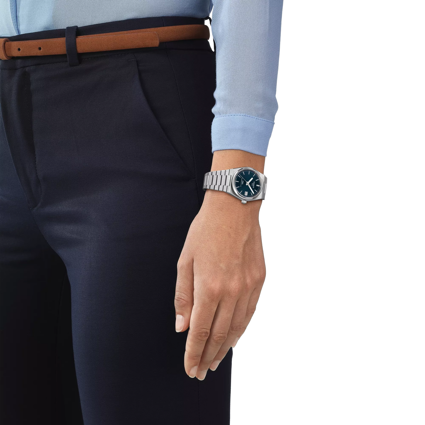 Tissot PRX 35mm automatico Swiss Made acciaio quadrante blu scuro Ref. T137.207.11.041.00 orologio elegante con bracciale integrato