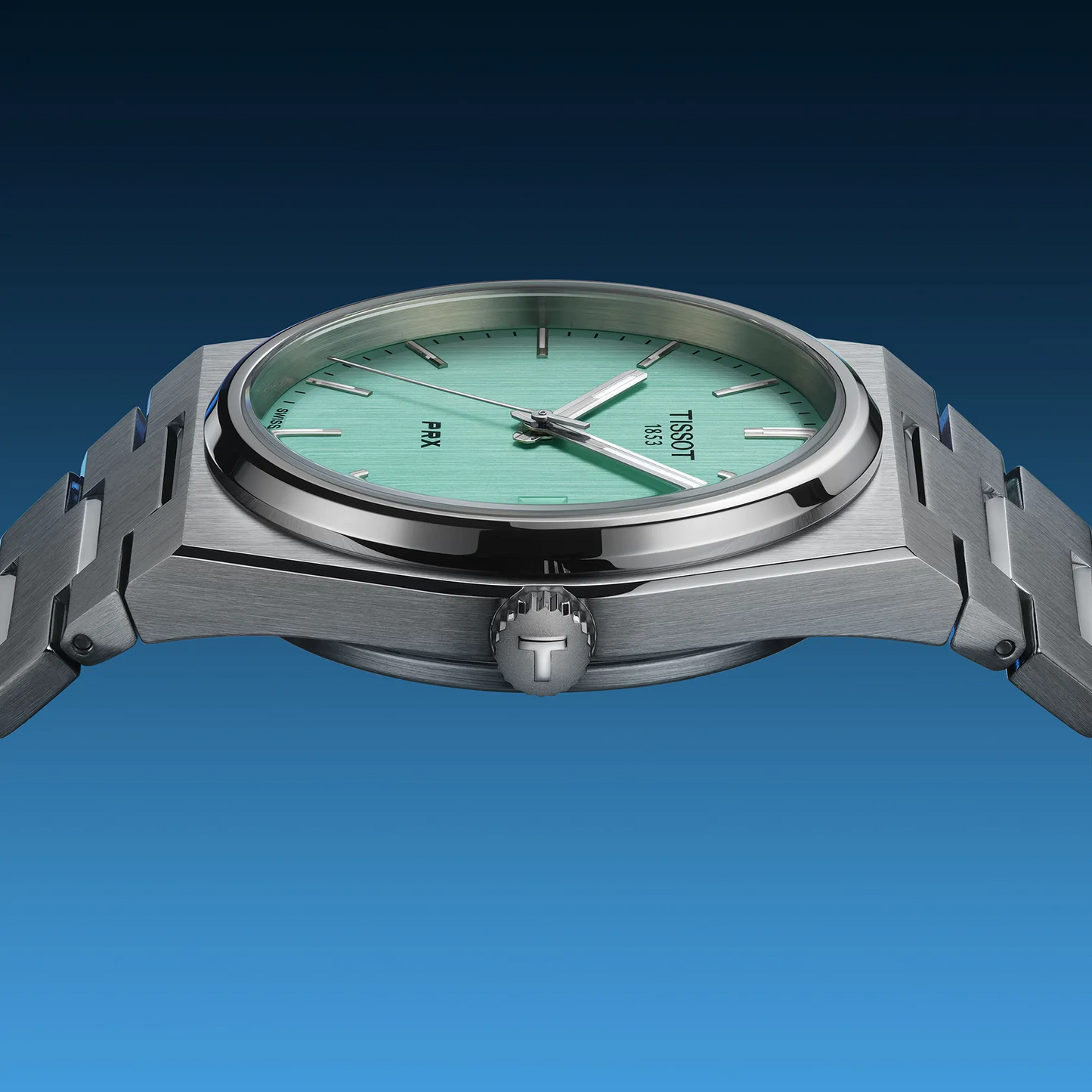 Tissot PRX 35mm quarzo Swiss Made acciaio quadrante verde Ref. T137.210.11.091.00 orologio elegante con bracciale integrato