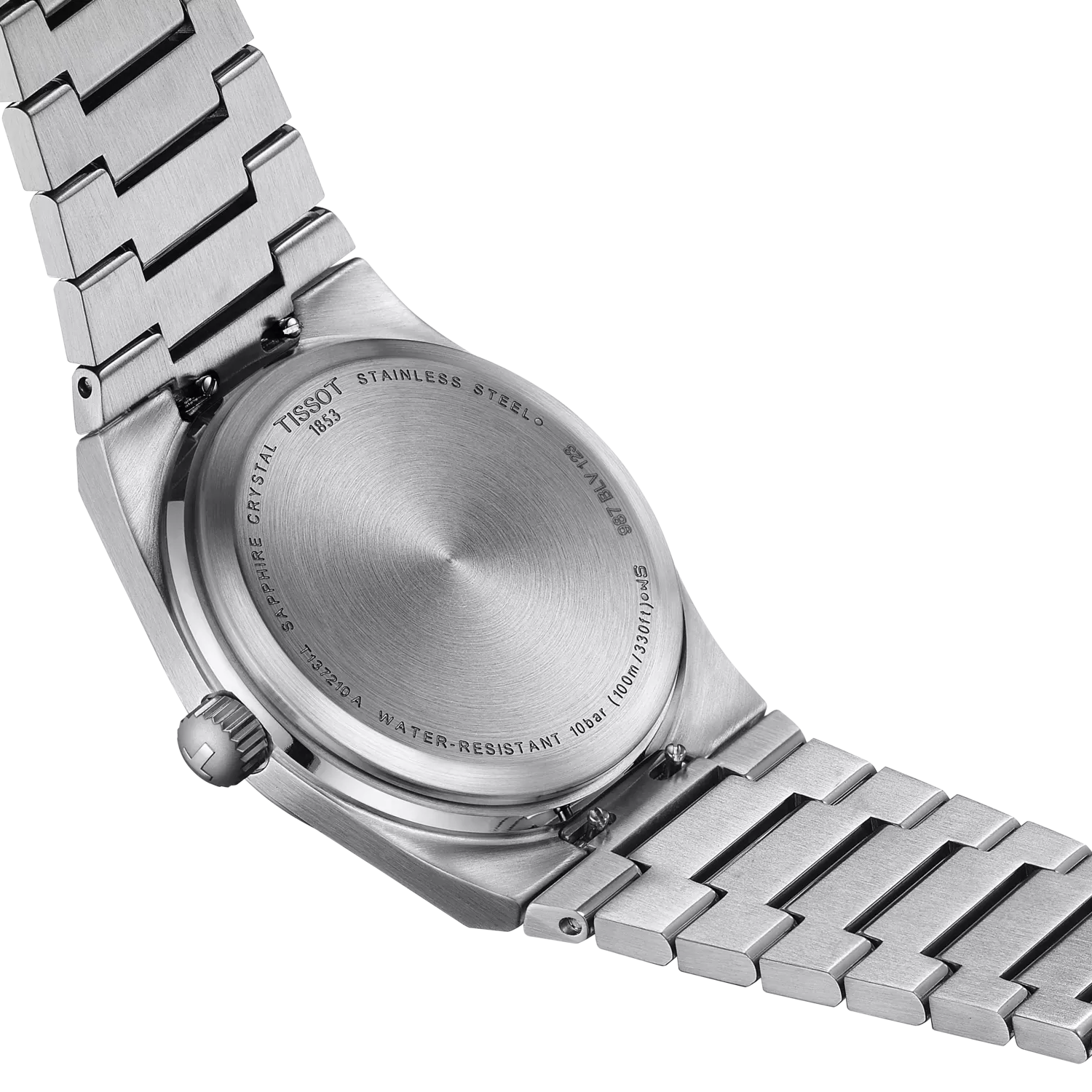 Tissot PRX 35mm quarzo Swiss Made acciaio quadrante azzurro ghiaccio Ref. T137.210.11.351.00 orologio elegante con bracciale integrato