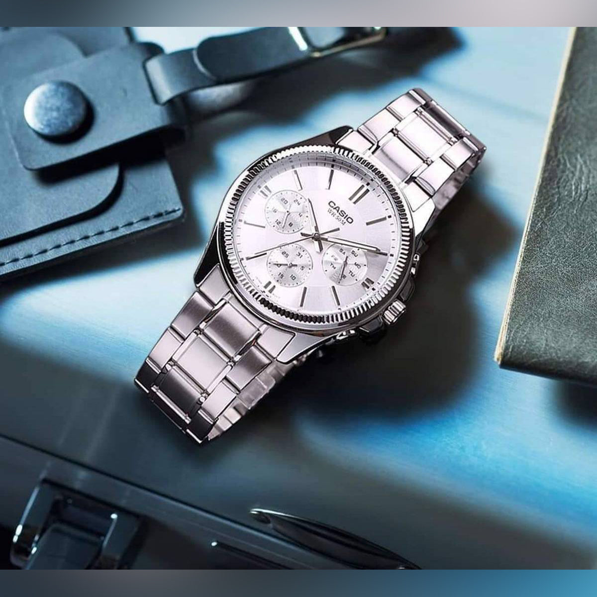 Casio MTP-1375D-7A White Steel Watch