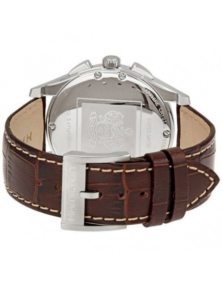 Hamilton Jazzmaster Quartz Chronograph Argento 43mm – cinturino in pelle