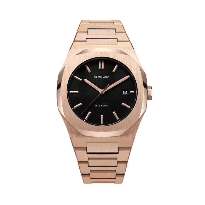 D1 Milano ATBJ03 – Elegant Automatic with Black Dial and Rose Gold Finish