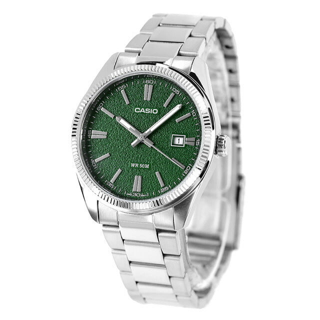 Casio MTP-1302DA-3AV – Orologio al quarzo verde testurizzato, 40 mm