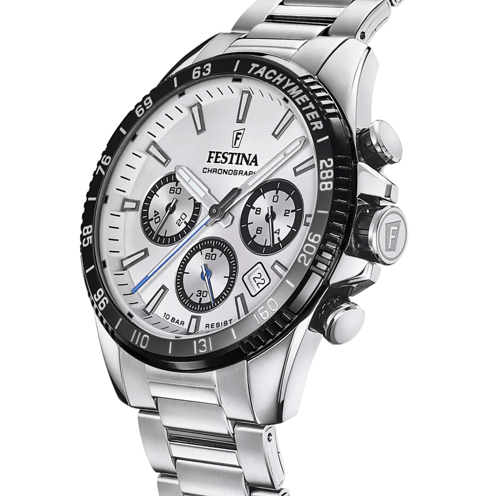 Orologio Festina F20 – Cronografo al quarzo con quadrante grigio elegante