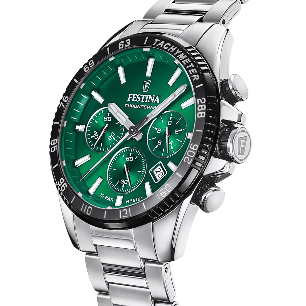 Orologio Festina F20 – Cronografo al quarzo con quadrante verde deciso