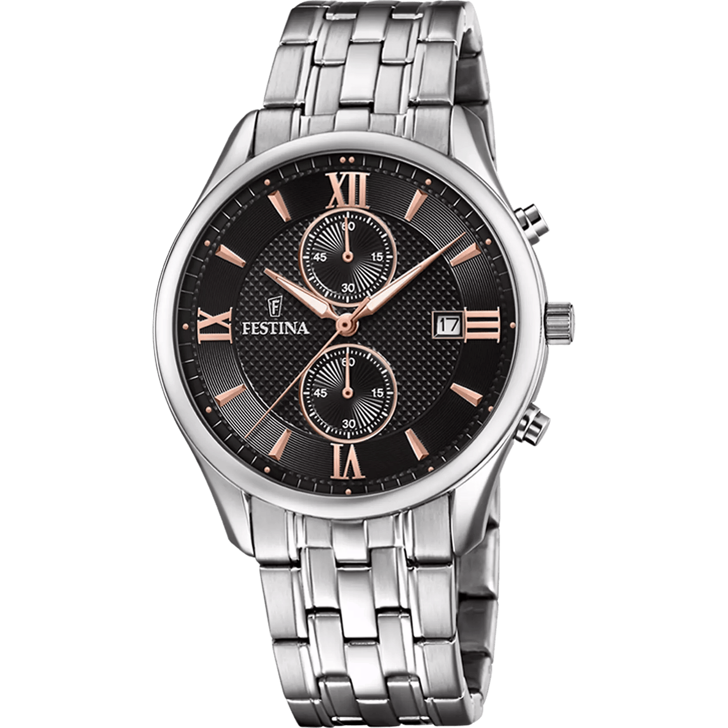 Orologio Festina F68 crono nero e oro rosa – Un orologio elegante