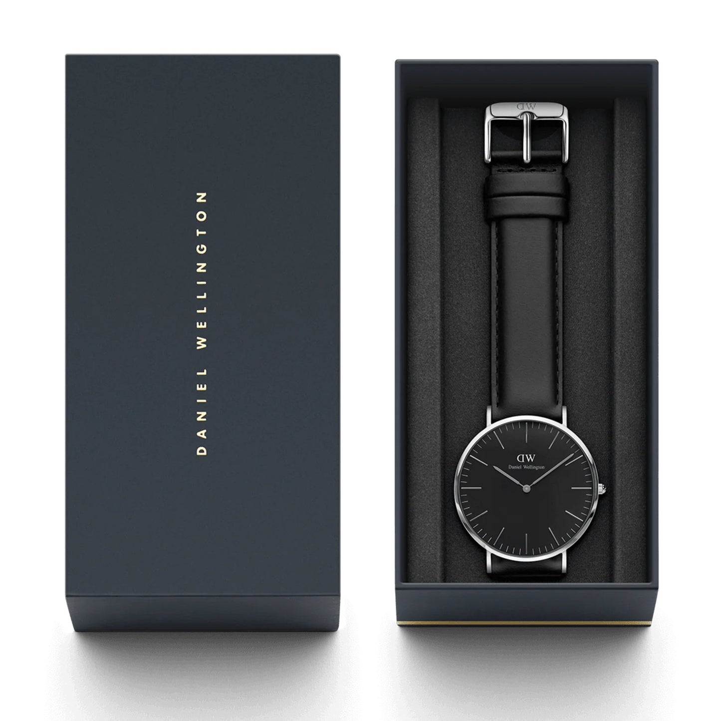 Daniel Wellington DW Black Minimal Slim Leather Strap