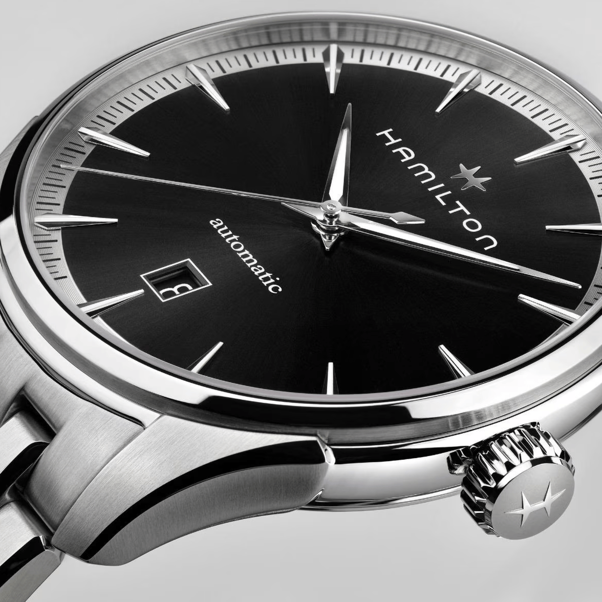 Hamilton Jazzmaster Automatic Black 40mm – Steel Strap