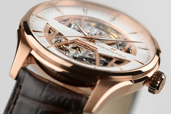 Hamilton Jazzmaster Open Heart Auto Bianco – cinturino in pelle