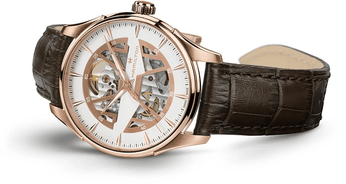 Hamilton Jazzmaster Open Heart Auto Bianco – cinturino in pelle