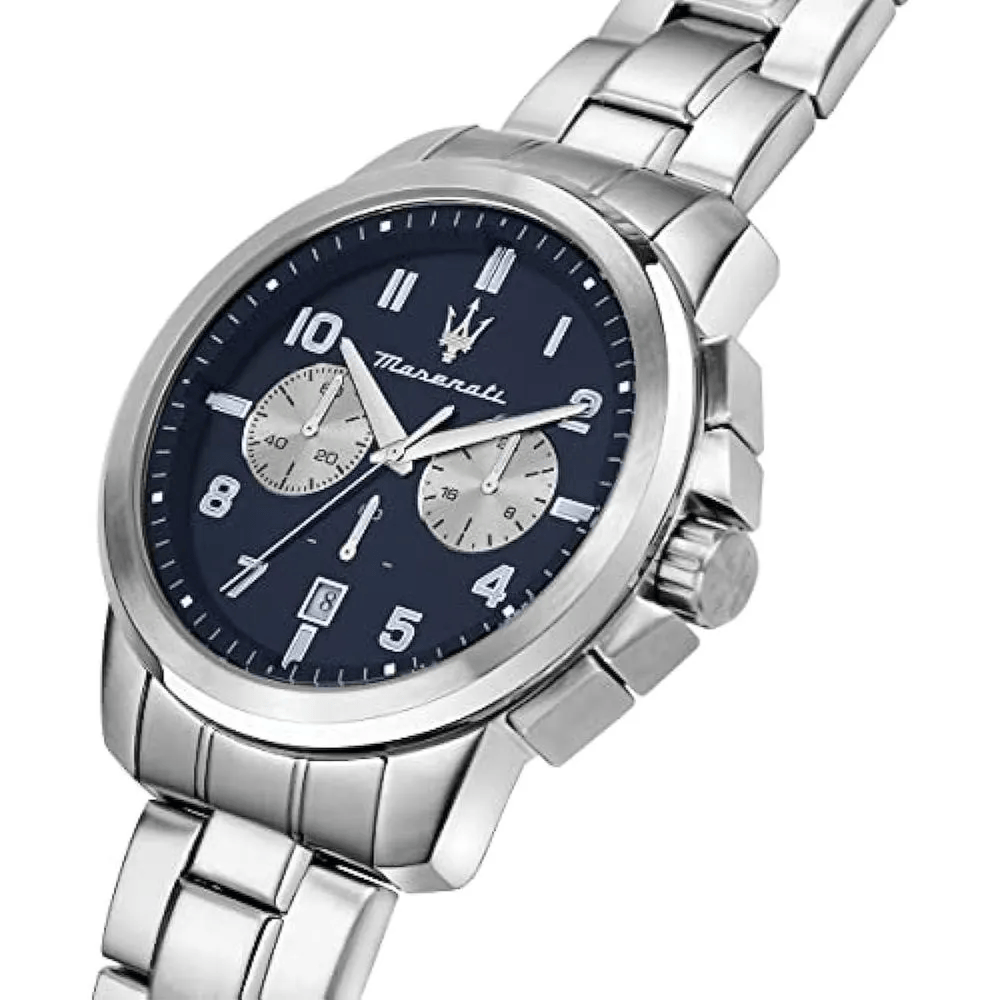 Orologio Maserati Successo R8873 – Cronografo sportivo in acciaio con quadrante blu