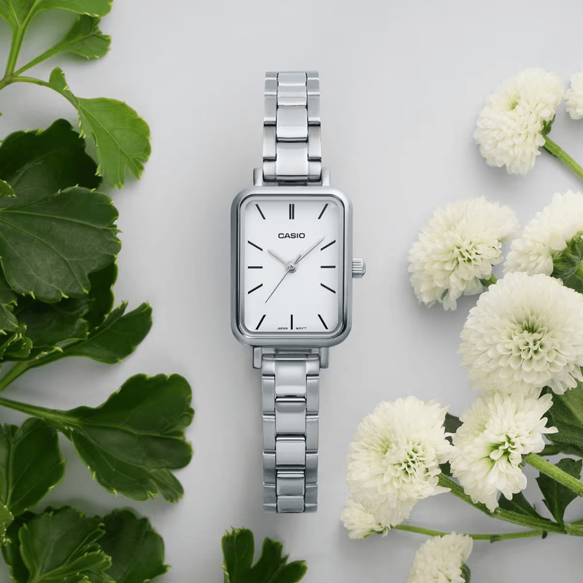 Orologio Casio tank LTP-V009 - quadrante bianco