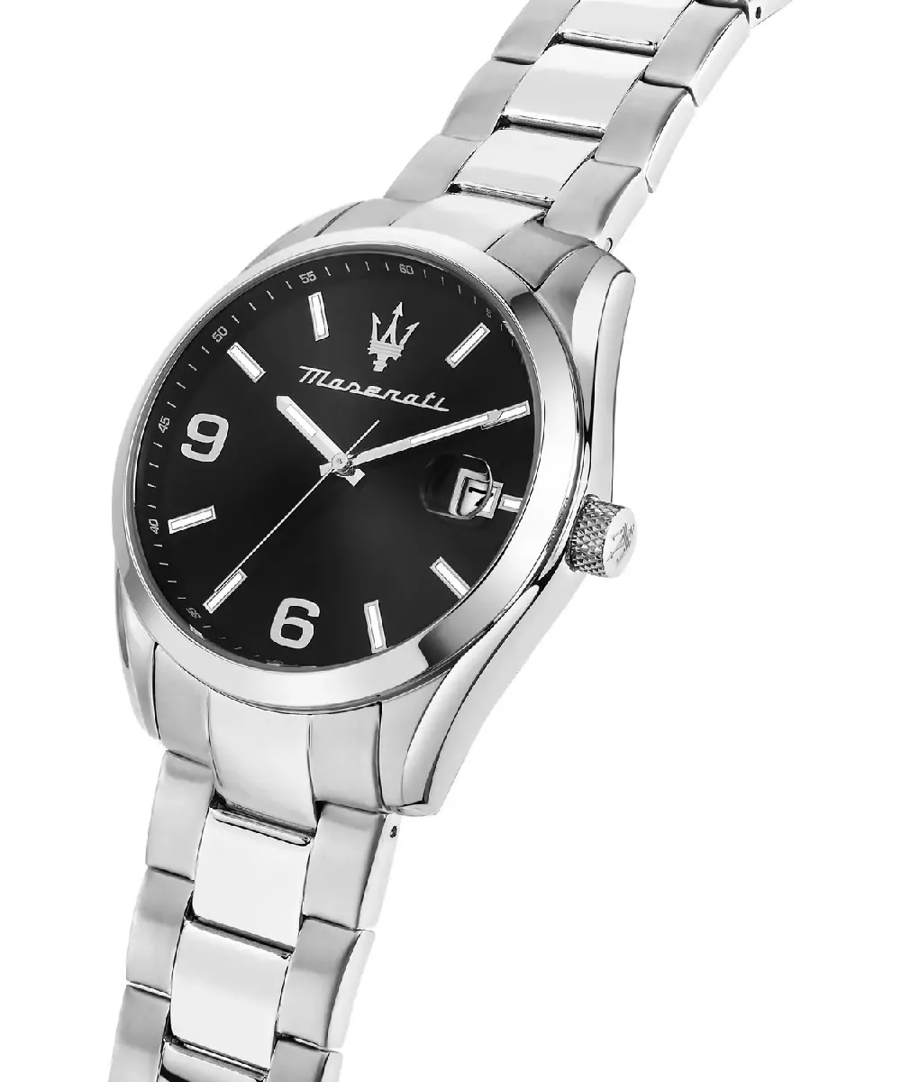 Maserati R8853 Watch – Black Steel with Date