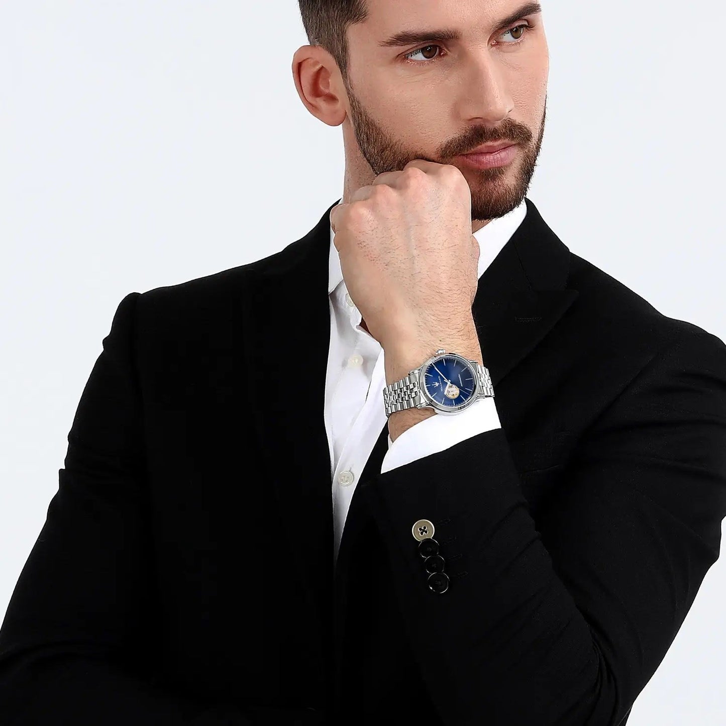 Maserati Open Heart Automatic Blue 42mm – Steel Jubilee Bracelet