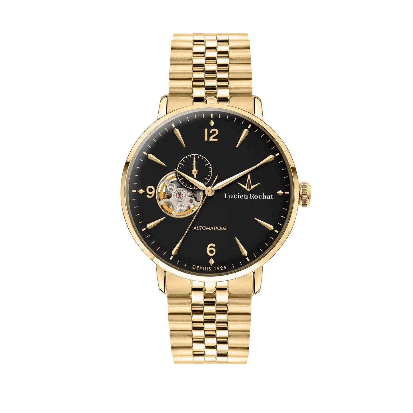 Lucien Rochat Garçon open heart - men's automatic watch gold 41mm