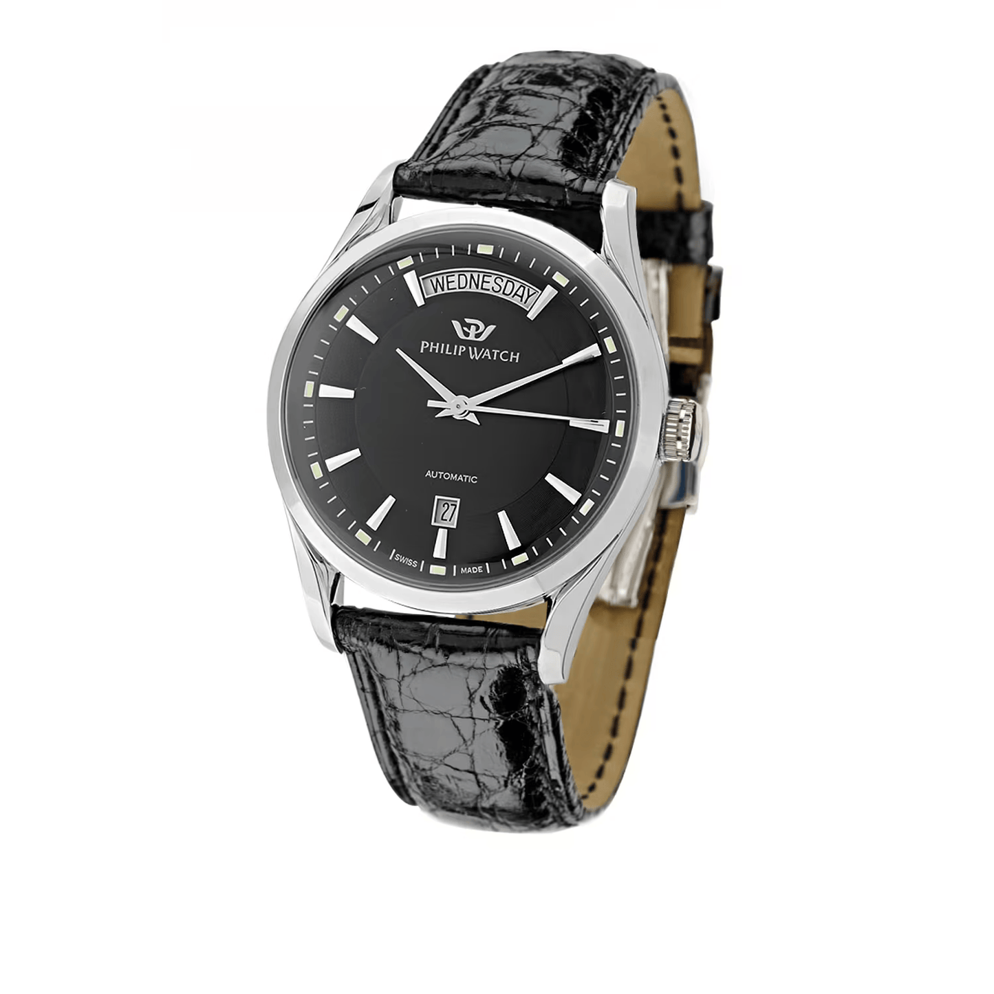 Philip Watch Sunray Automatico Nero R82 in pelle