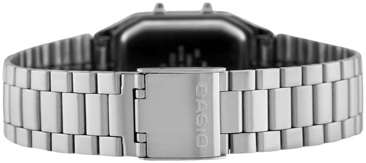 CASIO digitale nero AQ-230A-1D – Stile retrò con doppia lettura dell'ora