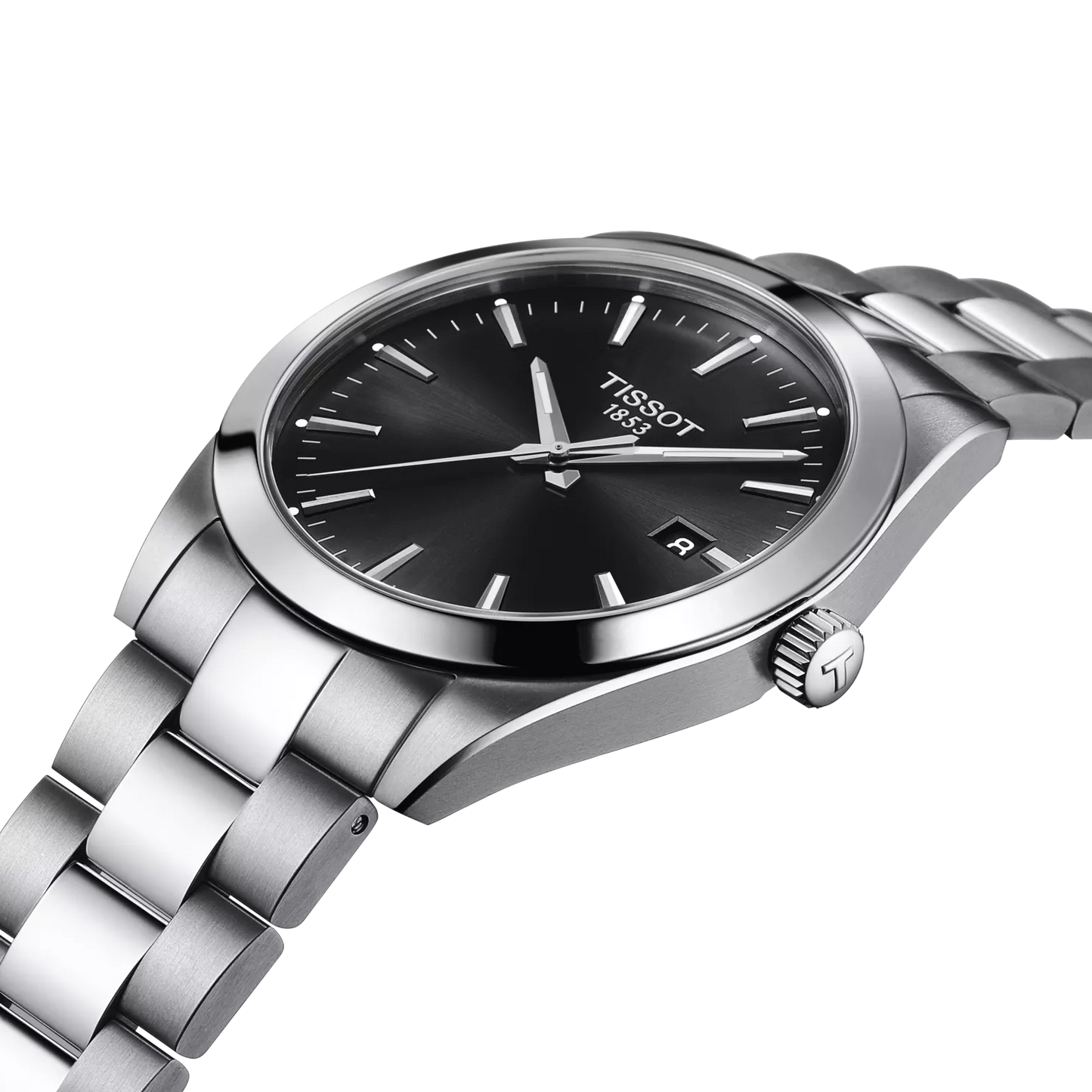 Orologio Tissot Gentleman T1274101105100 uomo quarzo nero, vetro zaffiro, cassa acciaio 40 mm