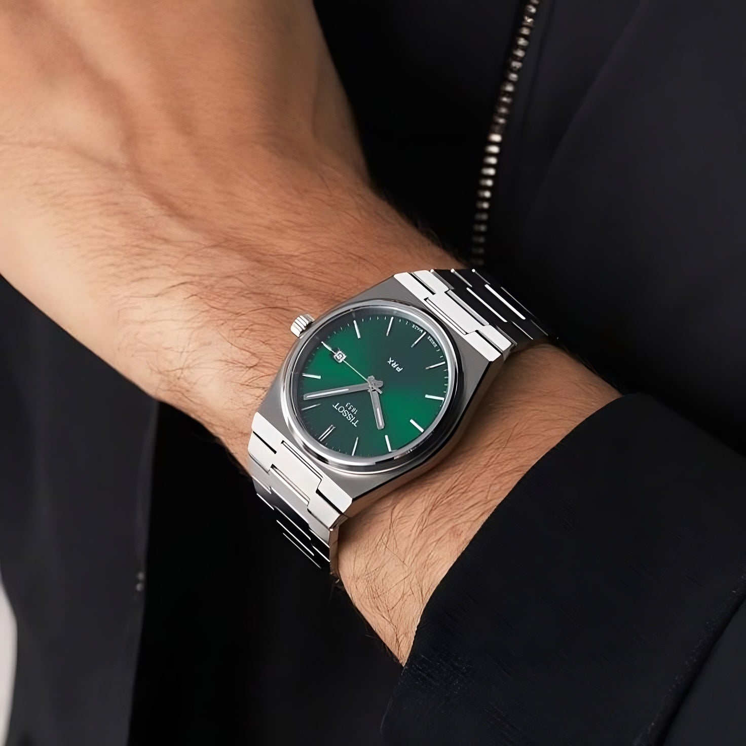 Tissot PRX T137.410.11.091.00 – Orologio al quarzo Swiss Made con quadrante verde, cassa 40mm in acciaio inox e bracciale integrato
