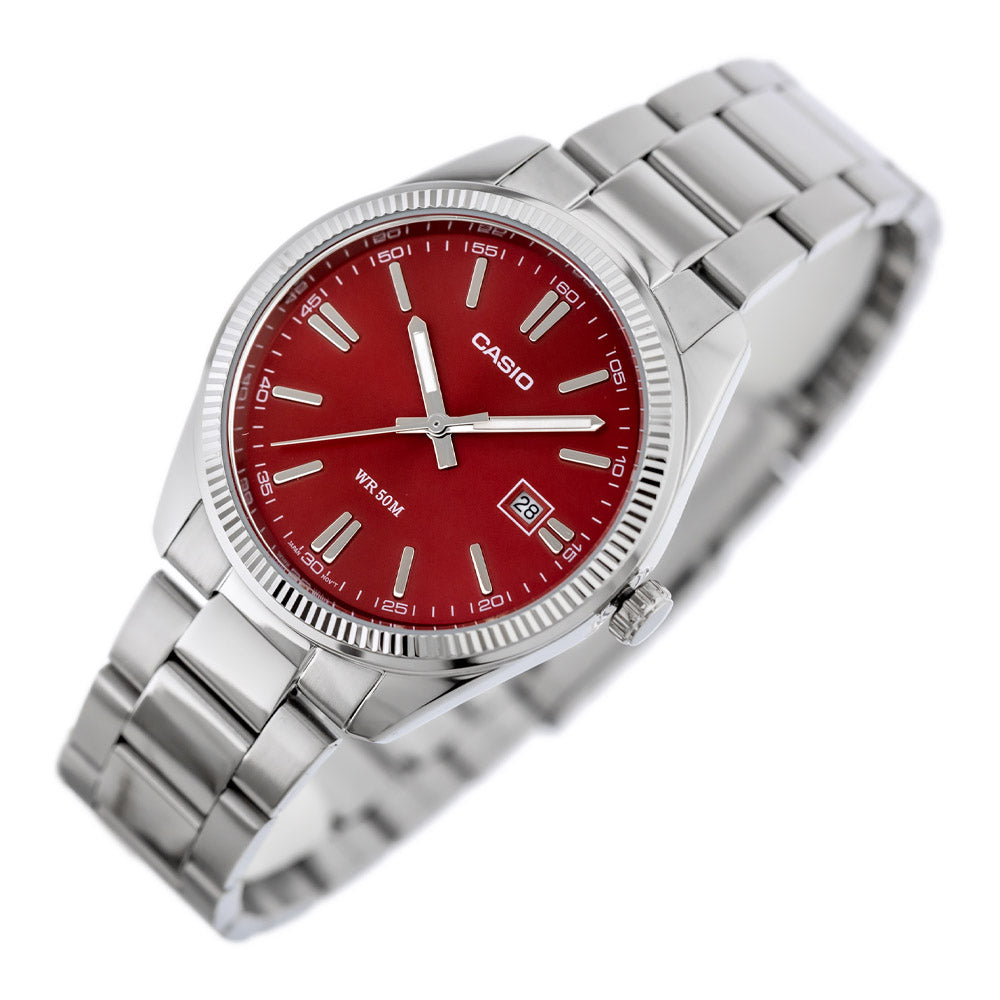 Orologio Casio Mtp-1302 Rosso