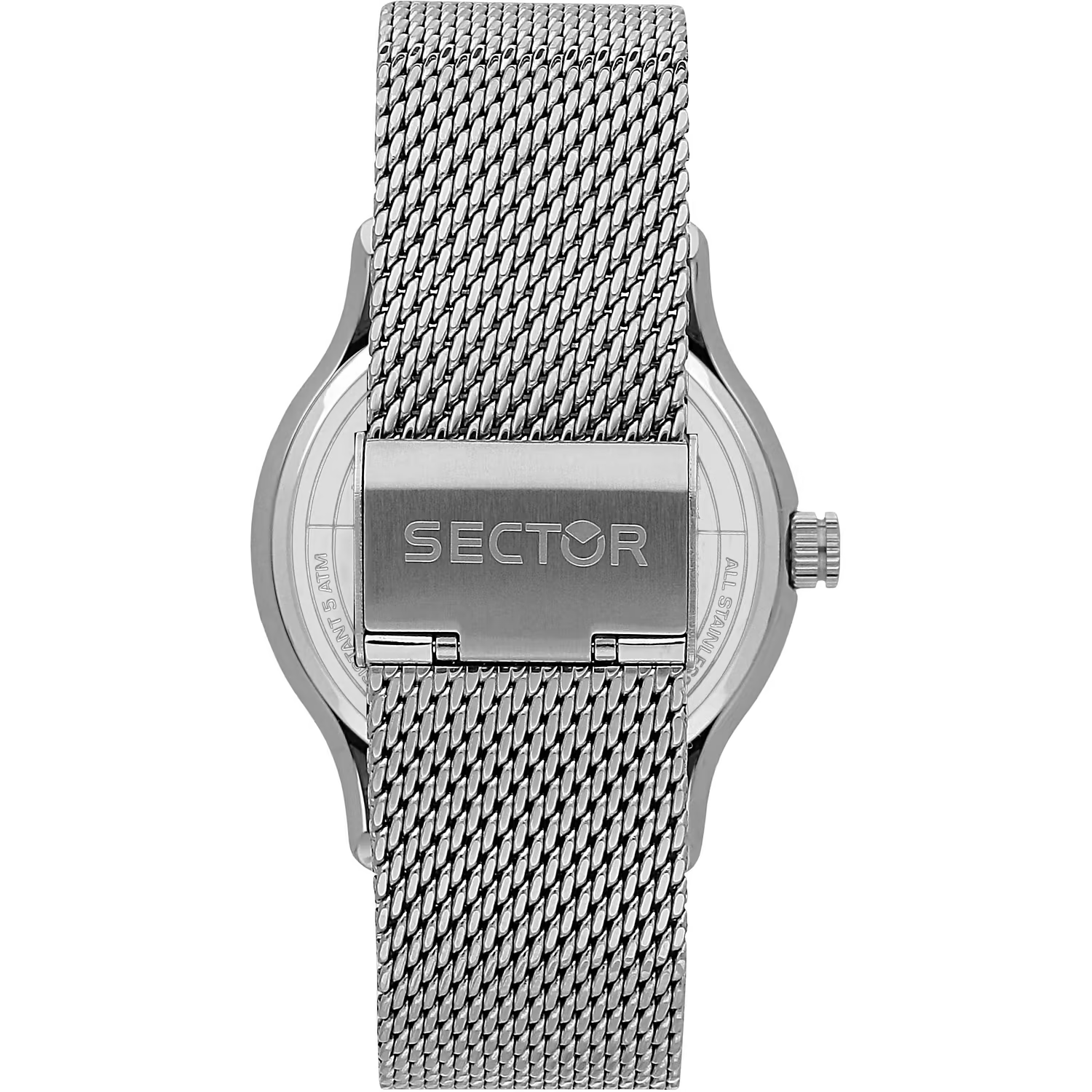 Orologio Sector 660 R3253517024 uomo con cassa in acciaio 43mm, quadrante blu, movimento quarzo e bracciale mesh argentato