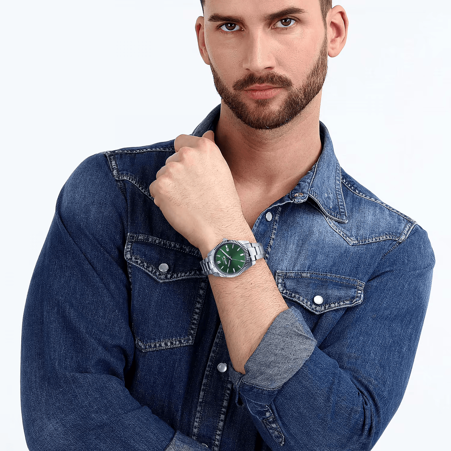 Sector  verde R3253240048 – cassa in acciaio con lunetta zigrinata