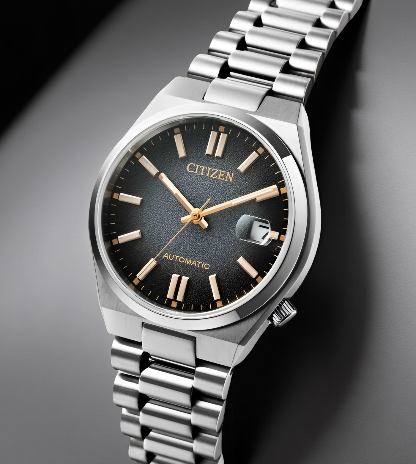 Citizen NJ0200-50E automatico 37mm quadrante nero fumé in acciaio – Codice NJ0200-50E – orologio elegante con vetro zaffiro