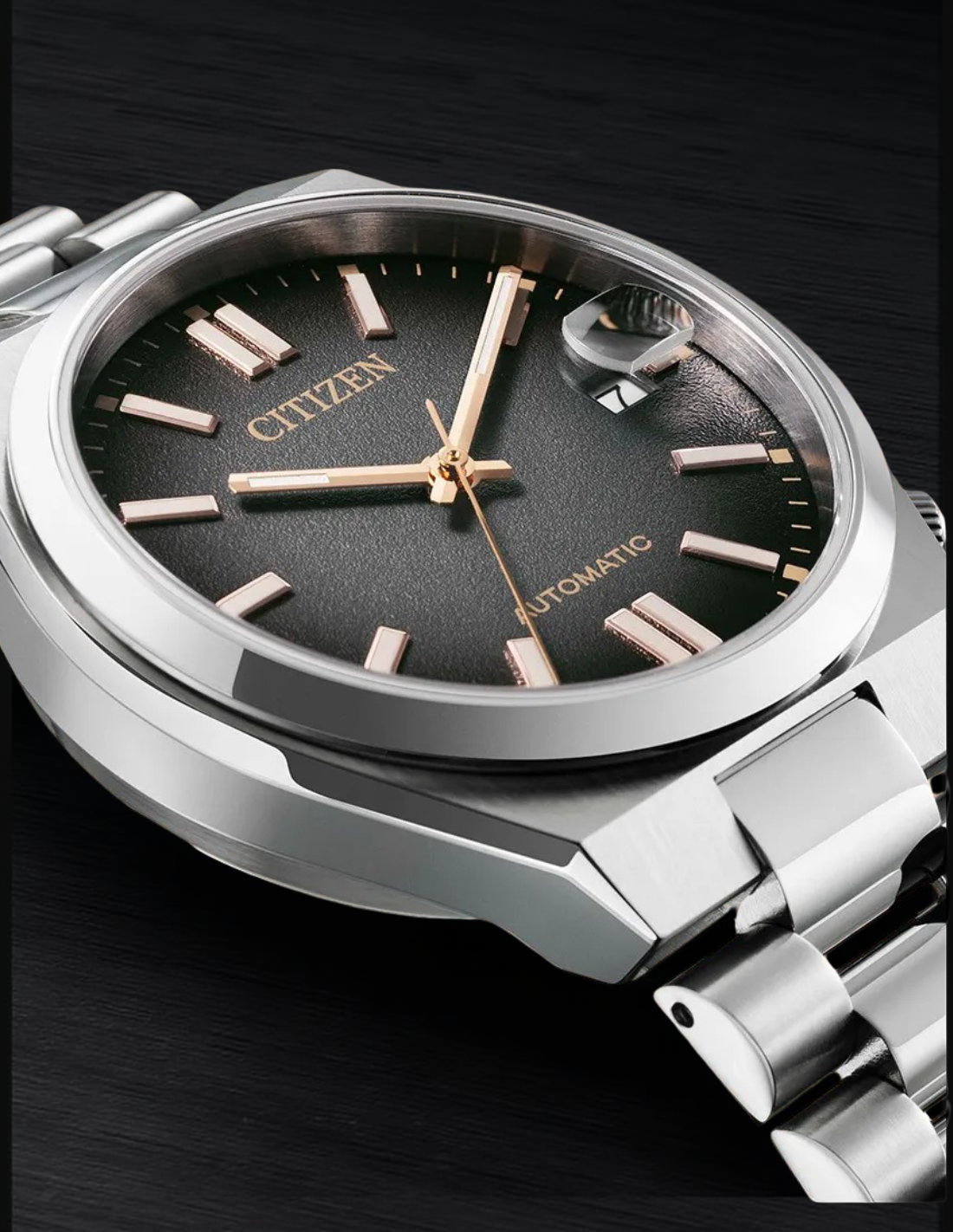 Citizen NJ0200-50E automatico 37mm quadrante nero fumé in acciaio – Codice NJ0200-50E – orologio elegante con vetro zaffiro